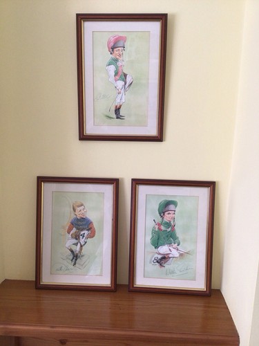 Three framed autographed - framed,