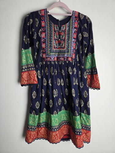 Girls blue dress - blue, kurta