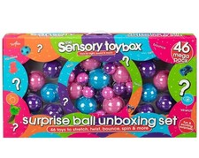 46Pcs Sensory Toy Box Surprise Ball Mega Unboxing Set Ideal Xmas Gift For Kids