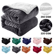 Sherpa Flannel Fleece Blanket