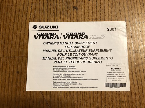 Suzuki grand vitara 2001 - grand, oem