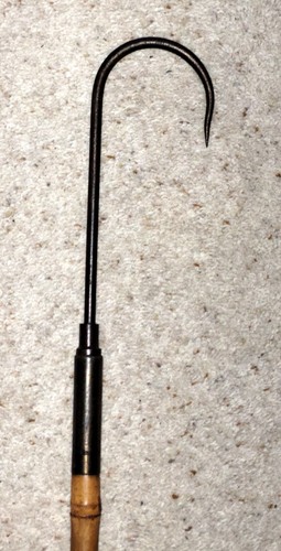 Fishing gaff antique bamboo - antique,