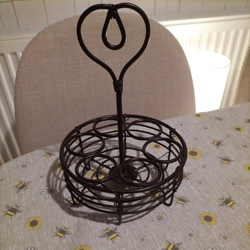 Wire basket egg holder - , for