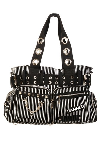 Banned black white striped - banned,