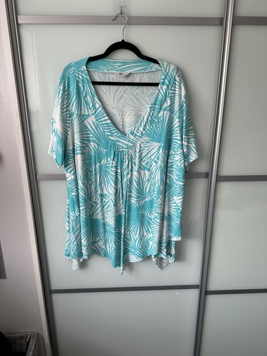 Ladies long blue top - top, size