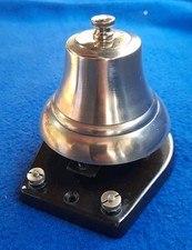 VINTAGE ELECTRIC GEC BAKELITE DOOR  BUTLER BELL BRASS NICKEL DOME