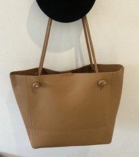 MANGO - Women’s Large Tan-Coloured Tote Bag With Knot Handle Detail