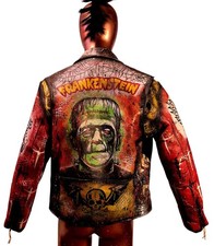 Vintage Leather Hand Painted