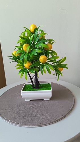 Artificial lemon bonsai tree - artificial,
