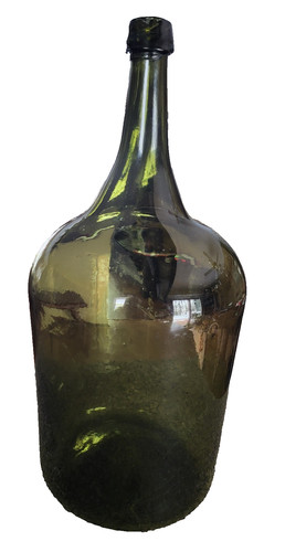 Large green antique carboy - large,