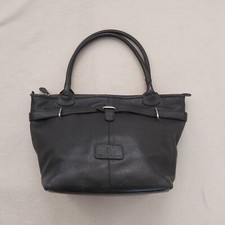 Franchetti Bond handbag or tote bag Black leather Leather lined Zip Large size