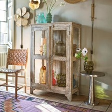 Graham and Green Elliot Wooden and Glass Cabinet