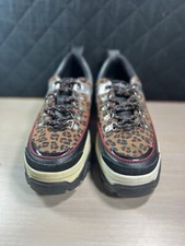 Y2K Skechers Punkrose Master Shockingly Wild Oxford Platform Shoe Leopard 6.5