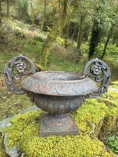 Garden Feature Planter Cast Iron Urn Decorative Home Interior