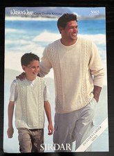 Sirdar 5065 Crepe Double Knitting Pattern Sweater and Slipcover DK