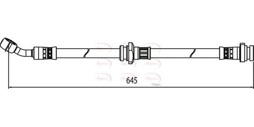 Apec front left brake hose - apec,