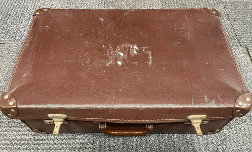 Vintage brown suitcase - vintage,
