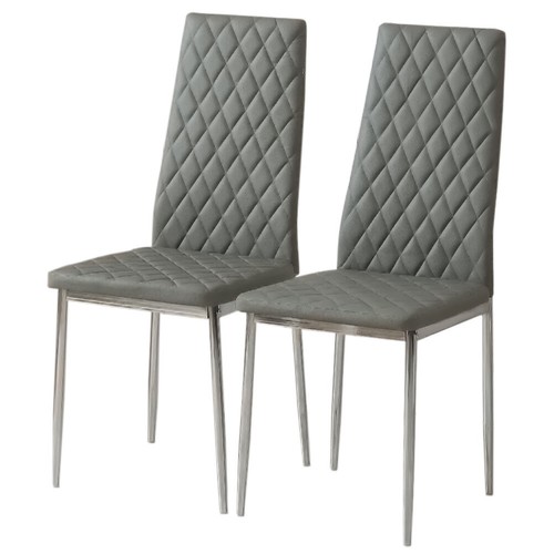 2pcs grey faux - faux, leather