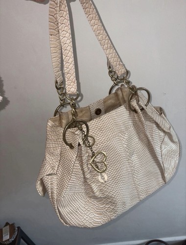 Evie y2k beige snakeskin - y2k,