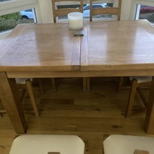 Oak Solid Extending Table with