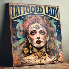 Tattooed Lady Sign Retro Style