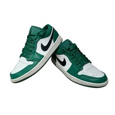 Nike Jordan 1 Low Trainers UK8/US9/EU42.5 553558-301 Pine Green/White Og G1 (t