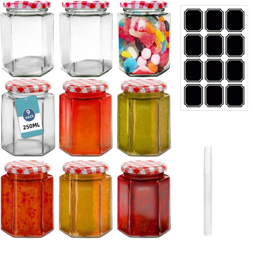 Pack 280ml glass jam - glass, jars