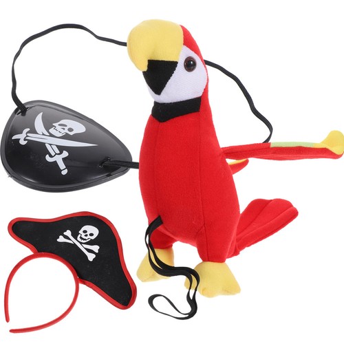 Plush pirate parrot toy set - parrot,