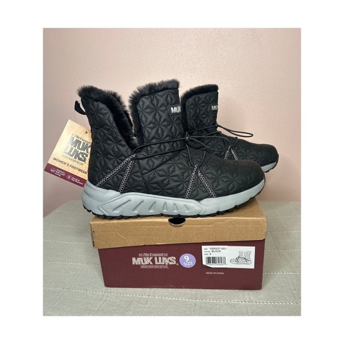 Muk luks women black quilted - women's,