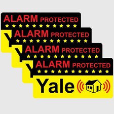 Yale Home Alarm & Protected House WIFI Tracking System Sticker Notice Sign