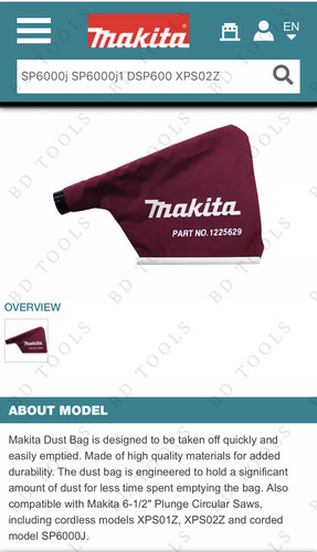 Genuine makita cloth - cloth, dust