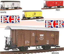 G SCALE RAILWAY BOX CAR BROWN