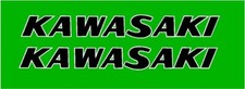 KAWASAKI tank decals with white outline 240 x 27 mm