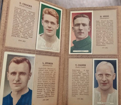 Football cigarette card album