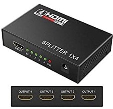 1X4 Full HD HDMI Splitter Converter 1 In 4 Out Hub HDTV 4 Port 1080P