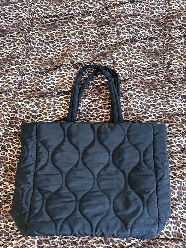 Black puffer bag - black,