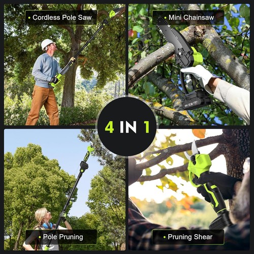Cordless pole pruning shears - cordless, &
