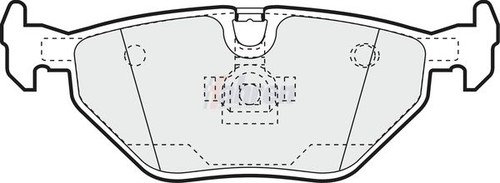 Rear brake pad set - pad, for