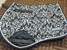 Equine Splendour black/white Saddle Pad set cob size   Pad ,brushing boots & vei