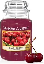 Yankee Candle Scented Candle Black Cherry Large Jar | Long Burning Candles