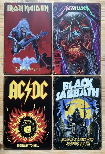 Retro metal signs a4 30cm - signs,