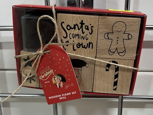 Christmas wooden stamp set - wooden,