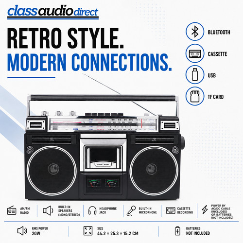 Class retro cassette radio - class,