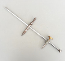 Vintage Steel Beam Compass Machinist Trammel Caliper Point