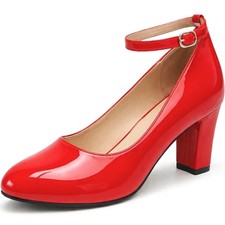 WOMENS LADIES BLOCK HEEL ANKLE