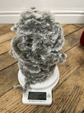 Faux Fur Eyelash Yarn Gray