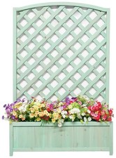 Large wooden lattice planter - wooden,
