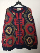 Vintage Northlander Ruggedwear Sweater Aztec Geometric Knit Jumper Oversize XL G