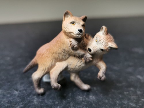 Bullyland fox cubs rare - fox,