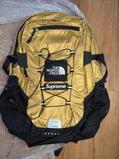 Supreme x TNF SS18 The North Face Borealis Metallic Backpack Gold NEW NO TAGS